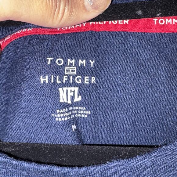 NFL x Tommy Hilfiger Cowboys football long sleeve T Shirt Sequined Size Medium - Picture 6 of 9